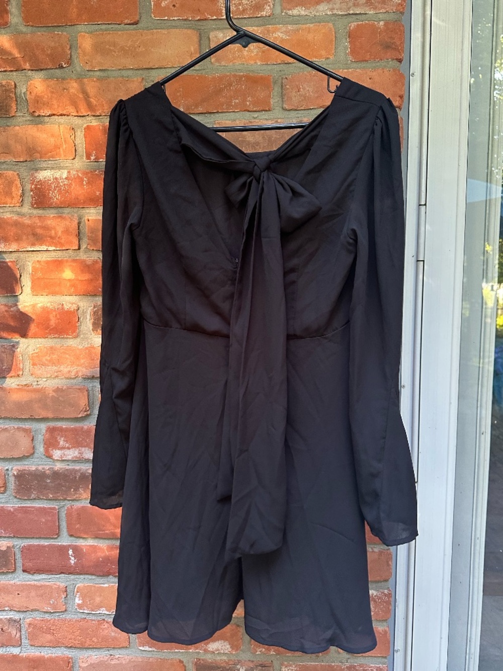 NWT DAZY Black Mini Dress with Bell Sleeves ~ Medium - Picture 2 of 7